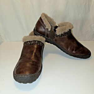 JBU By Jambu "Jade" Chocolate Brown Fur Lined Leather Oxford Women's Size 9